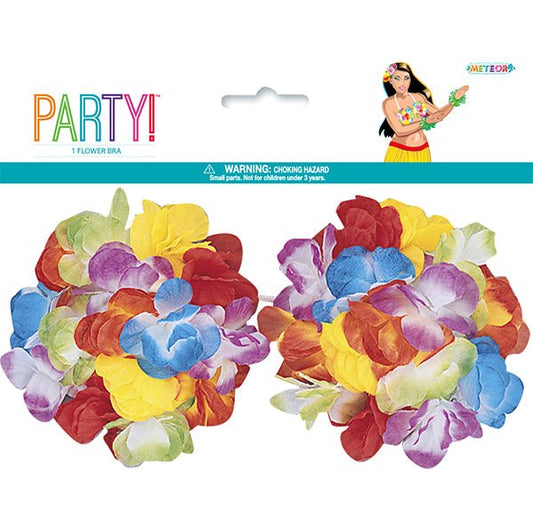 Luau Rainbow Flower Bra - The Party Marketplace