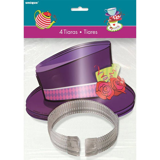 Mad Hatter Hat Tiaras (Pack of 4) - The Party Marketplace