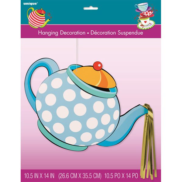 Mad Hatter Tea Pot Hanging Decoration - The Party Marketplace