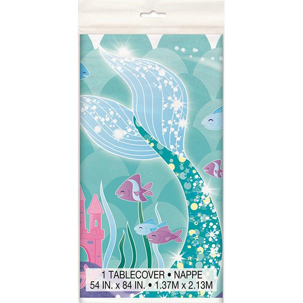 Mermaid Printed Tablecover 137cm x 213cm - The Party Marketplace