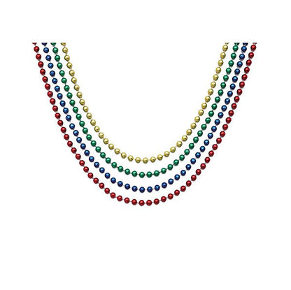 Metallic Bead Necklace - Assorted (Pack of 4) - The Party Marketplace