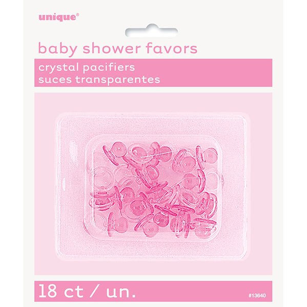 Mini Baby Pacifiers 2.5cm - Pink (Pack of 18) - The Party Marketplace