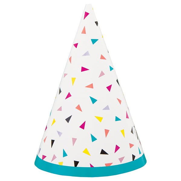 Mini Party Hats - Triangle Confetti (Pack of 8) - The Party Marketplace