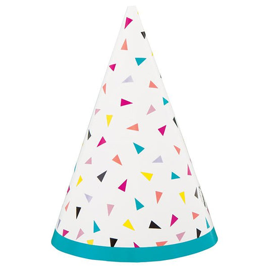 Mini Party Hats - Triangle Confetti (Pack of 8) - The Party Marketplace
