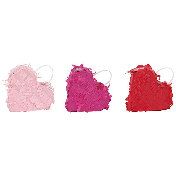 Mini Piñata - Assorted Hearts (Pack of 3) - The Party Marketplace