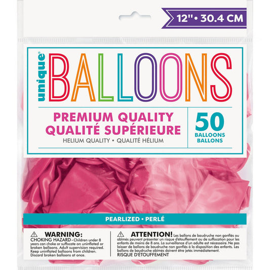 Misty Rose Pearl Premium Balloons 30cm (Pack of 50) - The Party Marketplace