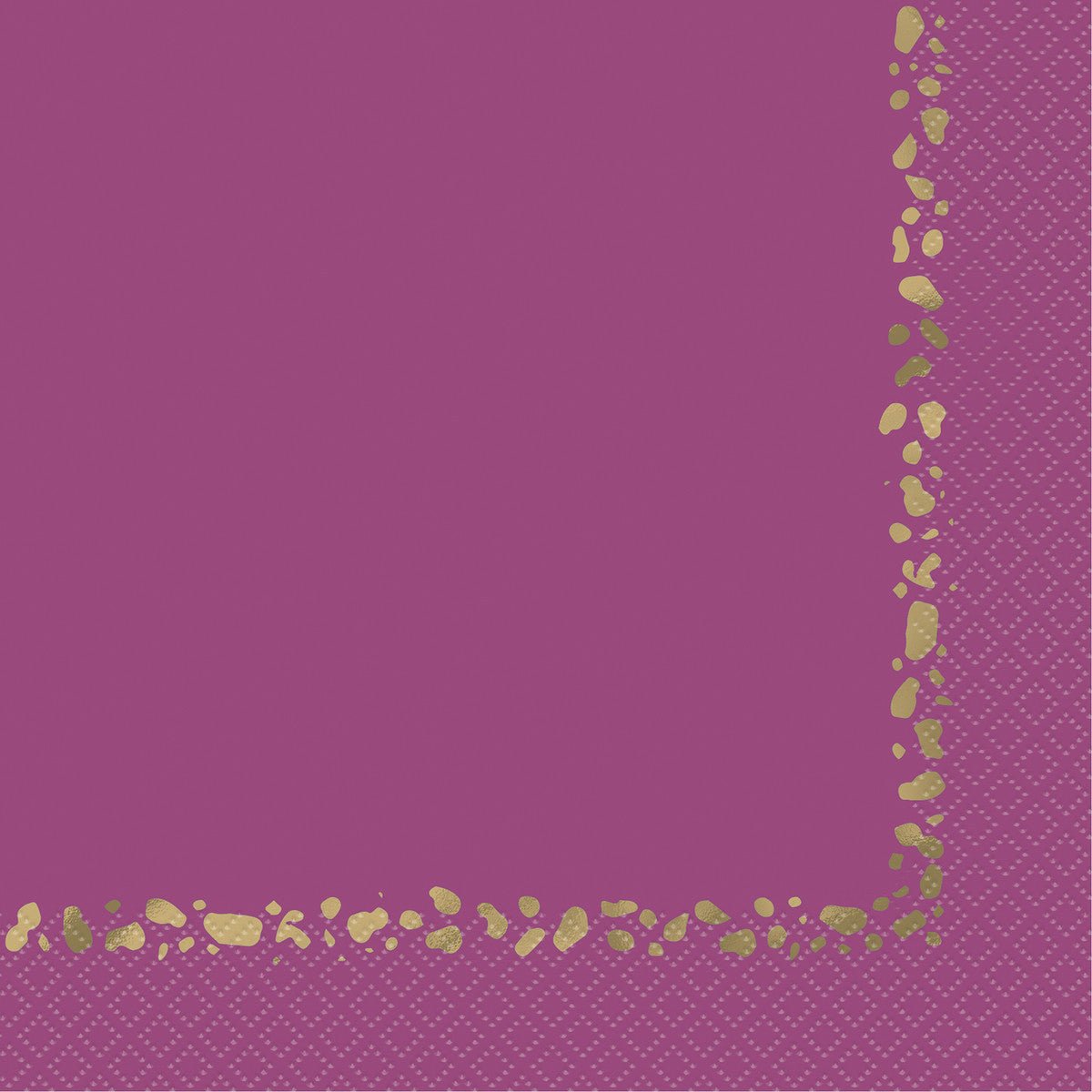 Modern Purple & Gold Foil Stamped Luncheon Napkins (Pack of 16) - The Party Marketplace