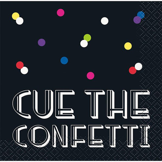 Neon Dots New Year Beverage Napkins (Pack of 16) - The Party Marketplace