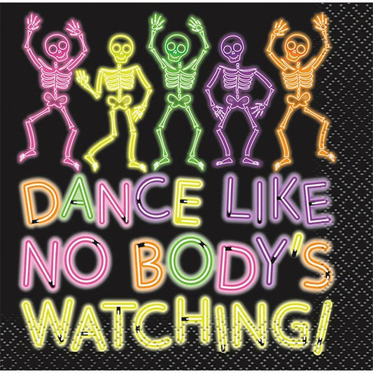 Neon Lights Halloween Beverage Napkins (Pack of 16) - The Party Marketplace