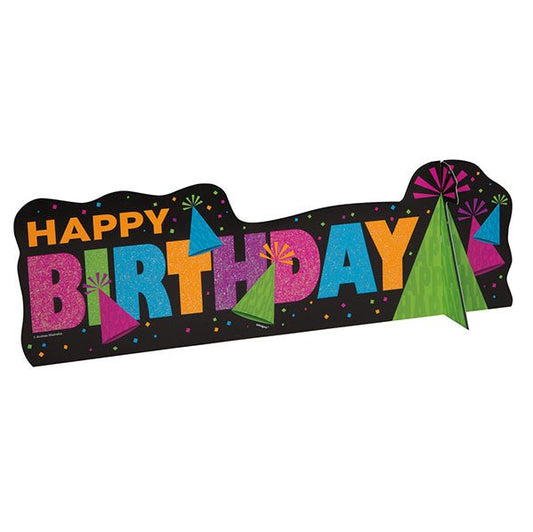 Neon Party Deluxe 3D Centrepiece 35.5cm - The Party Marketplace