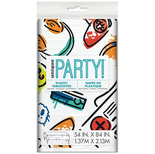 Next Level Gamer Birthday Printed Tablecover 137cm x 213cm - The Party Marketplace