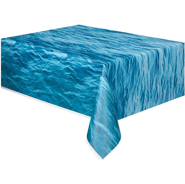 Ocean Waves Printed Tablecover 137cm x 274cm - The Party Marketplace