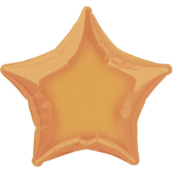 Orange Star Foil Balloon 50cm - The Party Marketplace