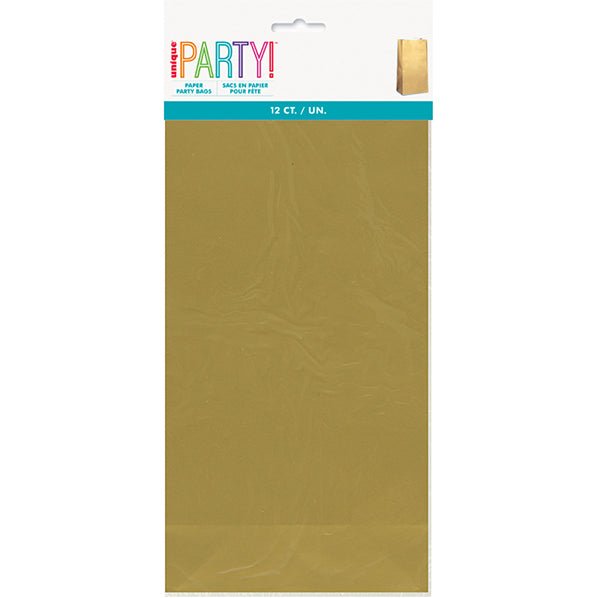 Paper Bags - Gold (Pack of 10) - The Party Marketplace