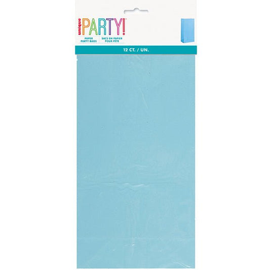 Paper Bags - Powder Blue (Pack of 12) - The Party Marketplace