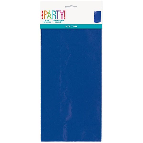 Paper Bags - Royal Blue (Pack of 12) - The Party Marketplace