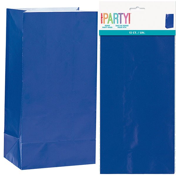 Paper Bags - Royal Blue (Pack of 12) - The Party Marketplace