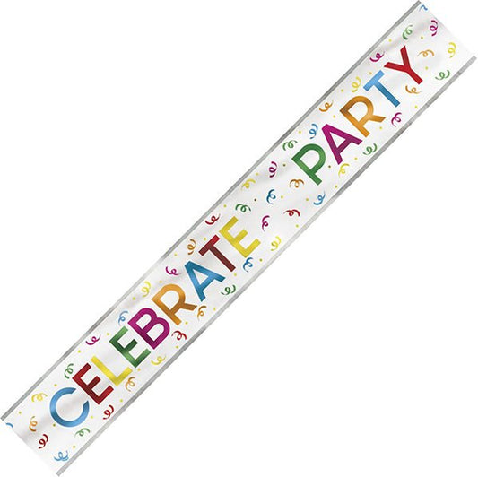 Party Celebrate Foil Banner - 2.74m - The Party Marketplace