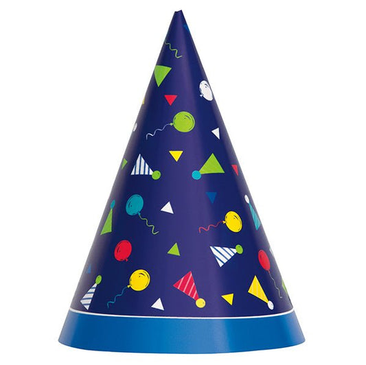 Party Hats - Peppy Birthday (Pack of 8) - The Party Marketplace