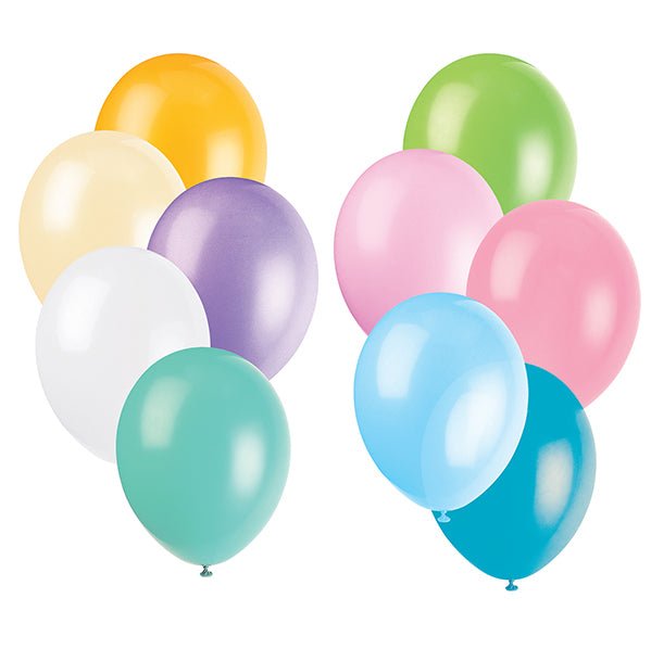 Pastel Assorted Premium Decorator Balloons 30cm (Pack of 10) - The Party Marketplace