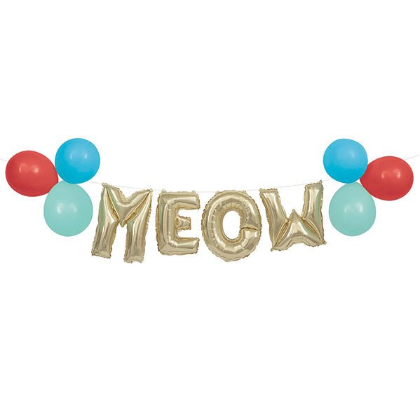 Pawty Animal "Meow" Foil Letter Balloon Kit - The Party Marketplace