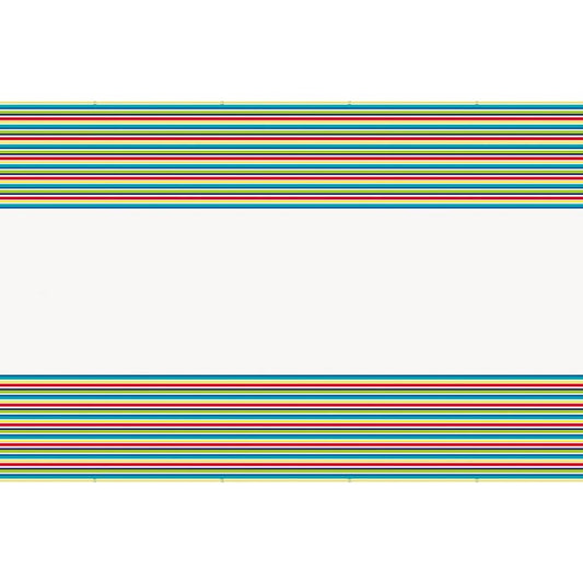 Peppy Birthday Stripes Printed Tablecover 137cm x 213cm - The Party Marketplace