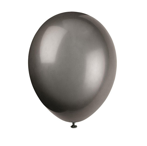 Phantom Black Premium Decorator Balloons 30cm (Pack of 10) - The Party Marketplace