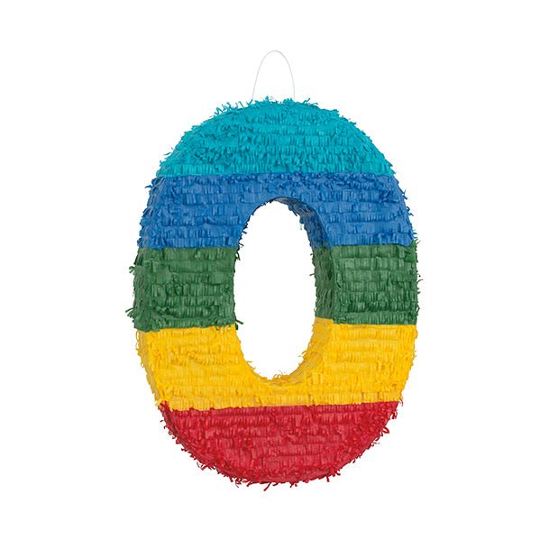 Piñata - Rainbow Number 0 - The Party Marketplace