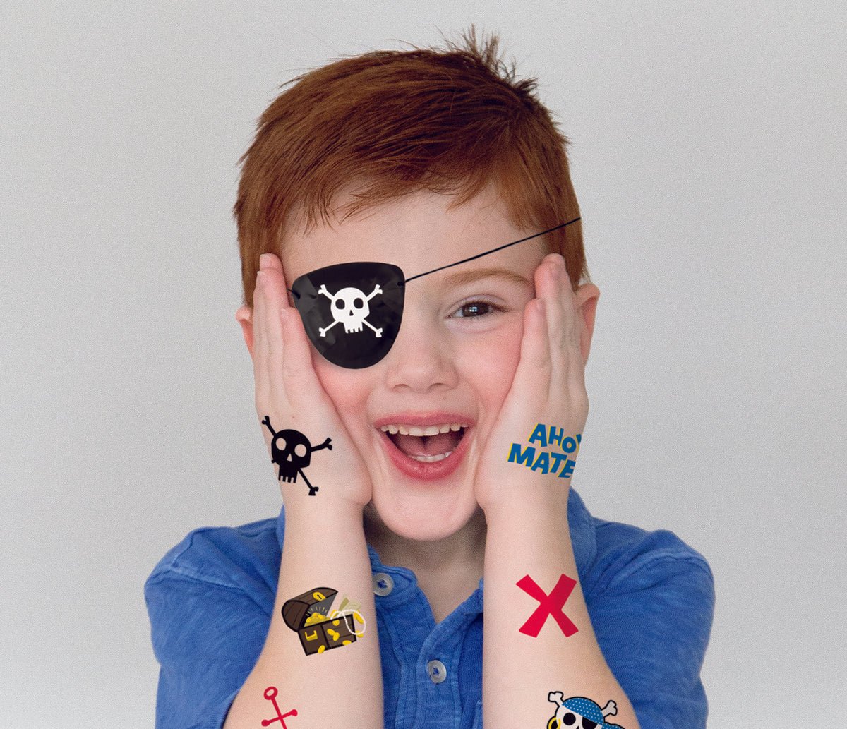Pirate Skull & Crossbones Eye Patches (Pack of 8) - The Party Marketplace
