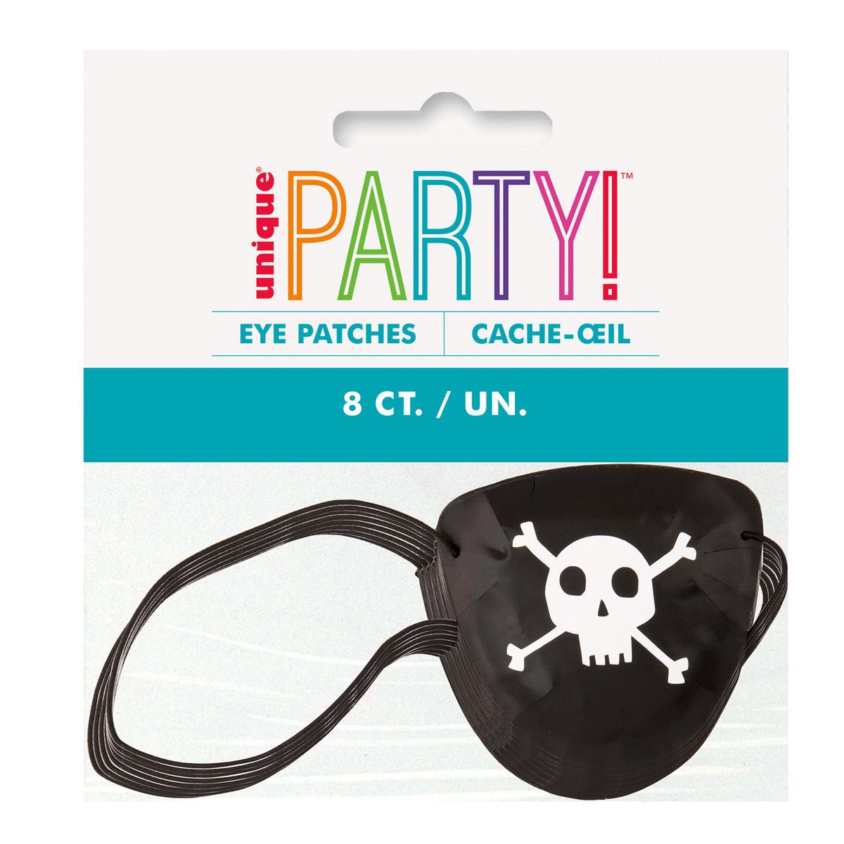 Pirate Skull & Crossbones Eye Patches (Pack of 8) - The Party Marketplace