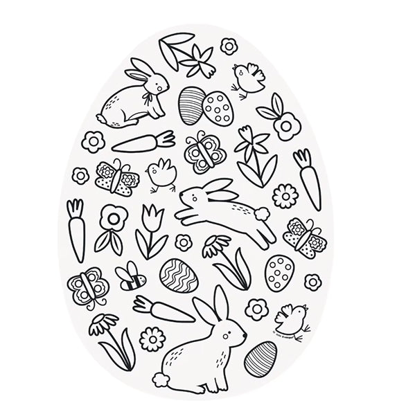 Playful Easter Egg Colouring Placemats (Pack of 8) - The Party Marketplace