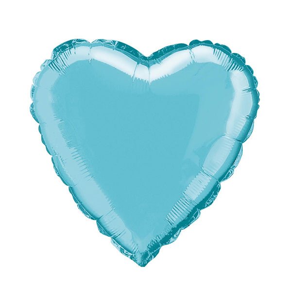 Powder Blue Heart Foil Balloon 45cm - The Party Marketplace