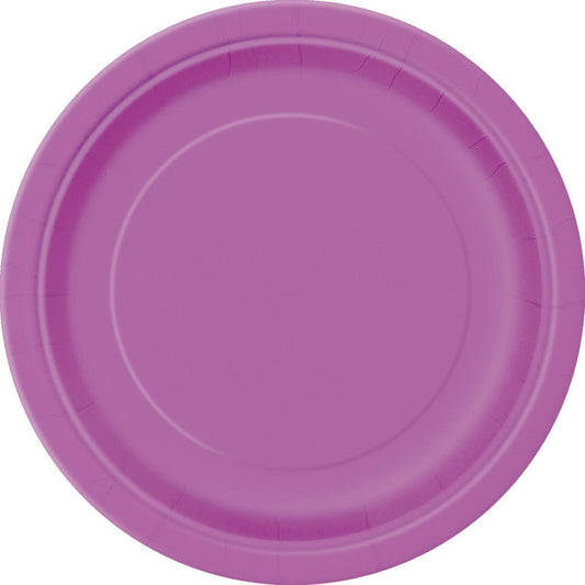 Pretty Purple Paper Plates 23cm (Pack of 8) - The Party Marketplace