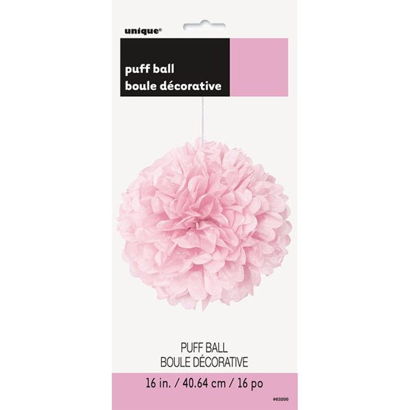 Puff Ball Decoration - Lovely Pink 40cm - The Party Marketplace