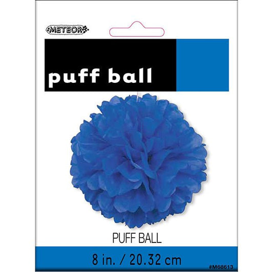 Puff Ball Decoration - Royal Blue 20cm - The Party Marketplace