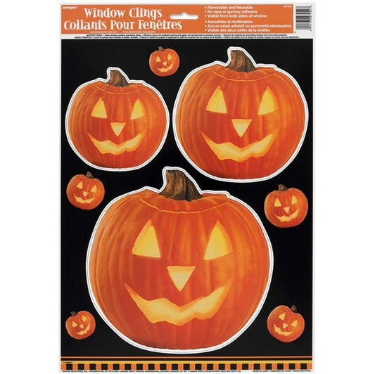 Pumpkin Glow Window Clings - The Party Marketplace