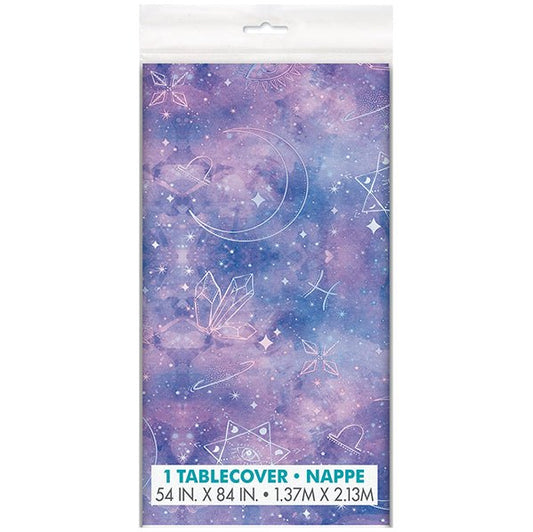 Purple Galaxy Printed Tablecover 137cm x 213cm - The Party Marketplace