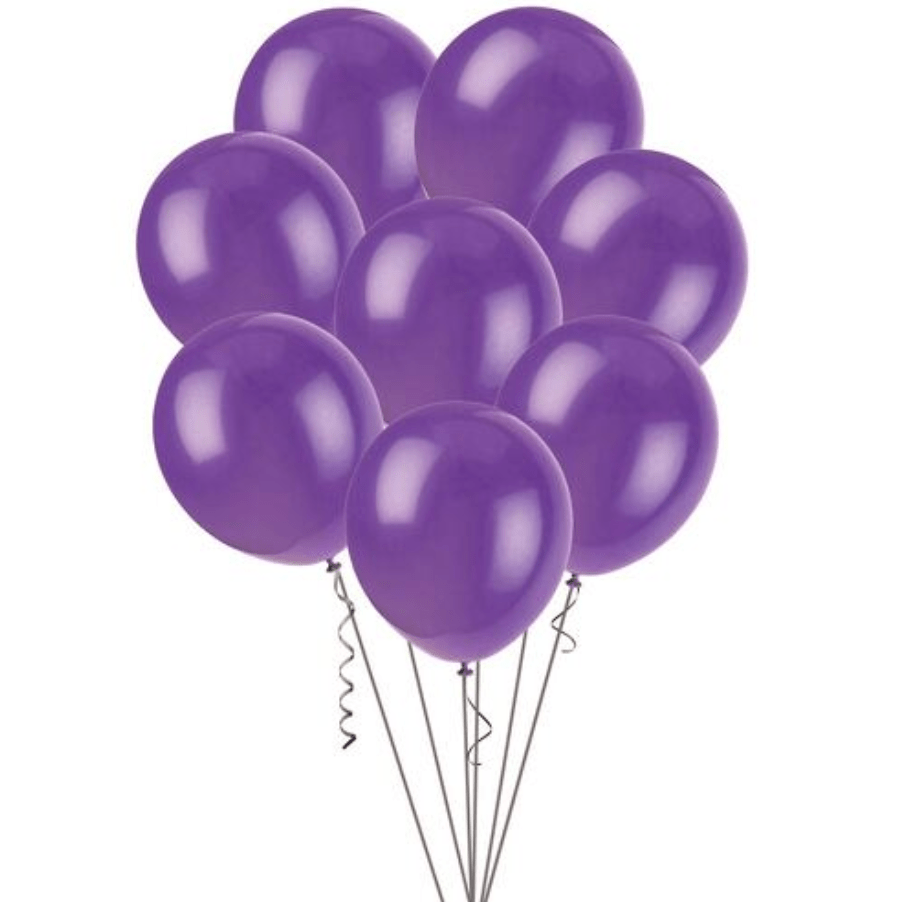Purple Metallic Balloons 30cm (Pack of 100) - The Party Marketplace