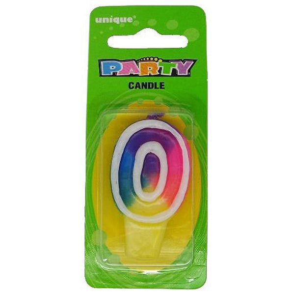 Rainbow Alphabet Candle - O - The Party Marketplace
