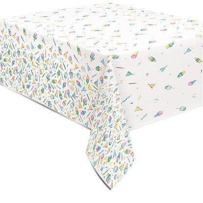 Rainbow Birthday Sweets Printed Foil Tablecover 137cm x 213cm - The Party Marketplace