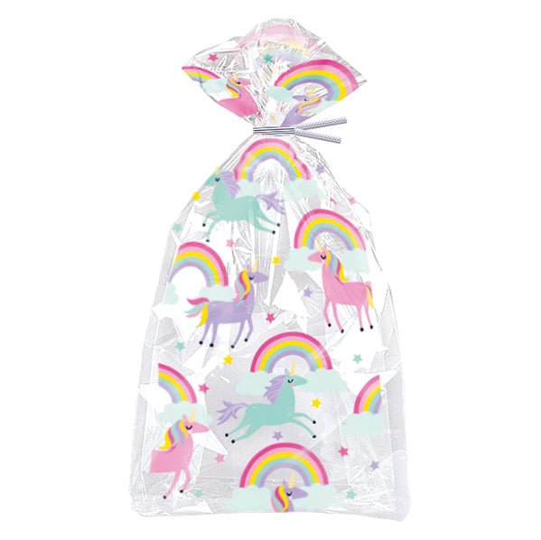 Rainbow & Unicorn Cello Bags (Pack of 20) - The Party Marketplace