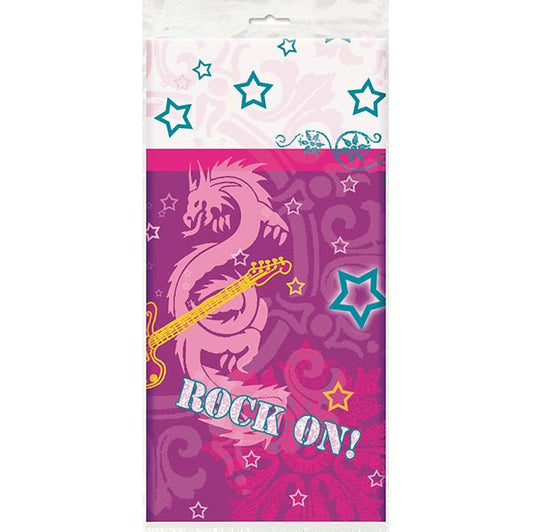 "Rock On" Printed Tablecover 137cm x 213cm - The Party Marketplace