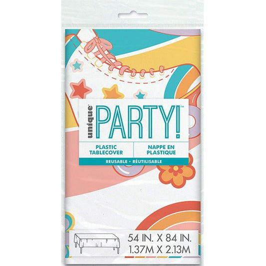 Roller Skate Tablecover 137cm x 213cm - The Party Marketplace