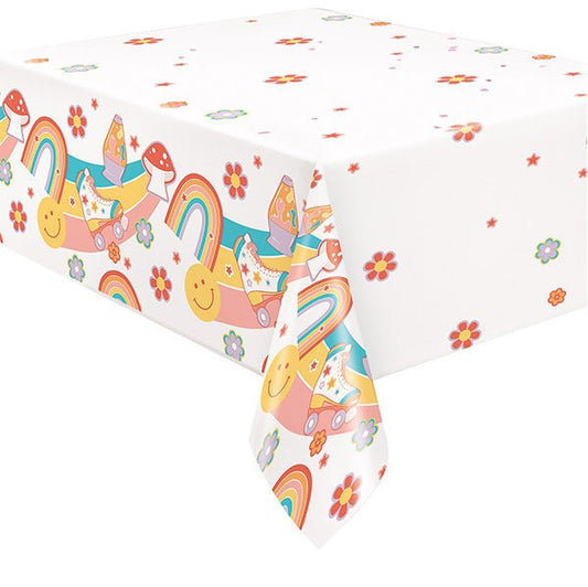 Roller Skate Tablecover 137cm x 213cm - The Party Marketplace