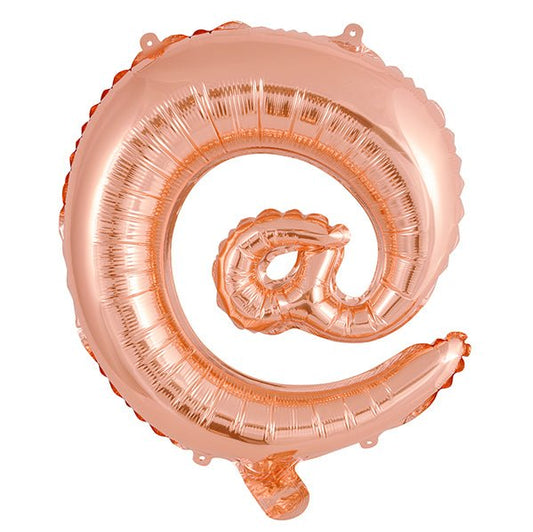 Rose Gold "@" Letter Foil Balloon (35cm) - The Party Marketplace