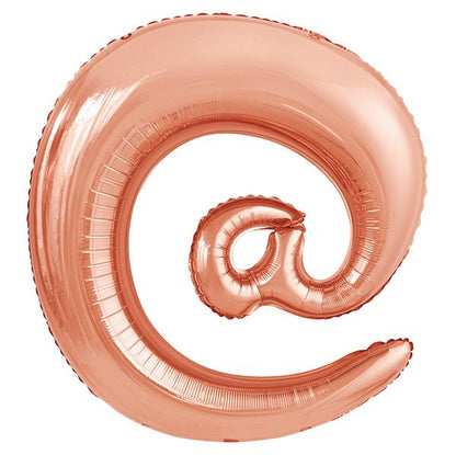 Rose Gold "@" Letter Foil Balloon (86cm) - The Party Marketplace