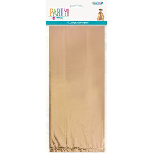 Rose Gold Foil Cello Bags (Pack of 10) - The Party Marketplace