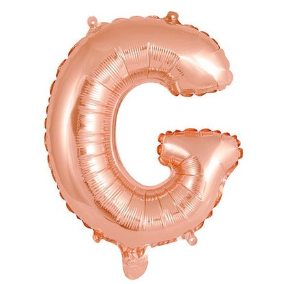 Rose Gold "G" Letter Foil Balloon (35cm) - The Party Marketplace