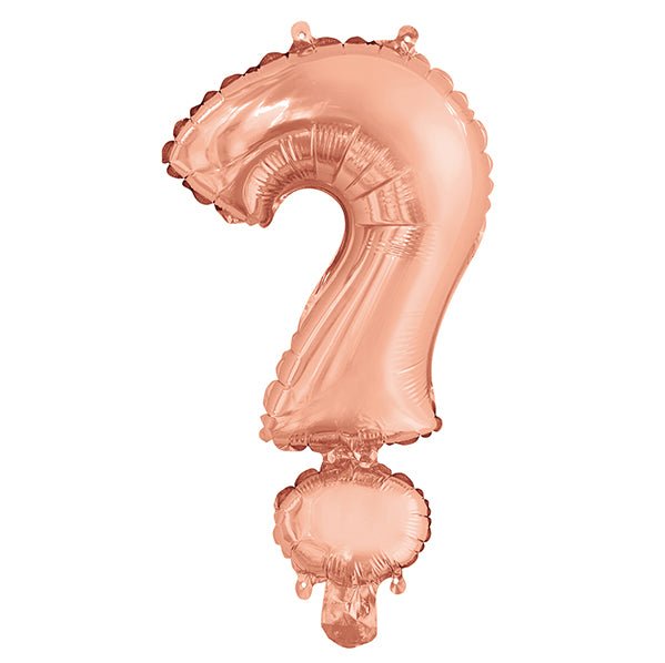 Rose Gold "?" Letter Foil Balloon (35cm) - The Party Marketplace