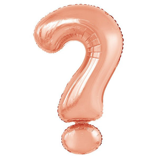 Rose Gold "?" Letter Foil Balloon (86cm) - The Party Marketplace